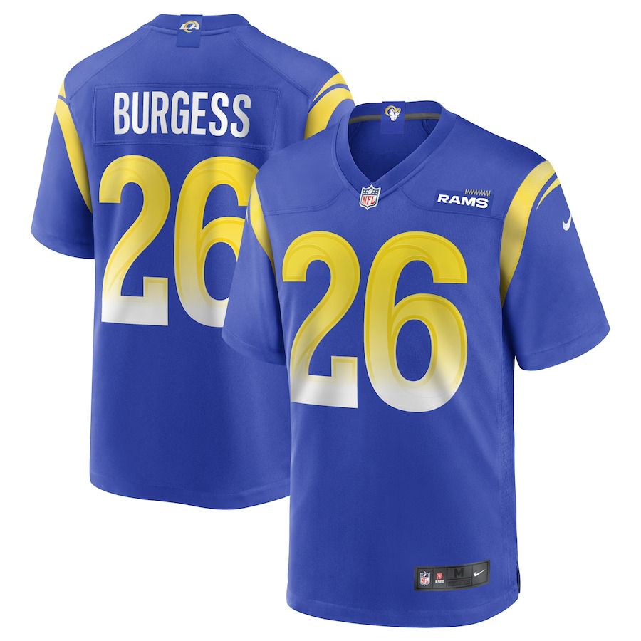 Men Los Angeles Rams #26 Terrell Burgess Nike Royal Game NFL Jersey